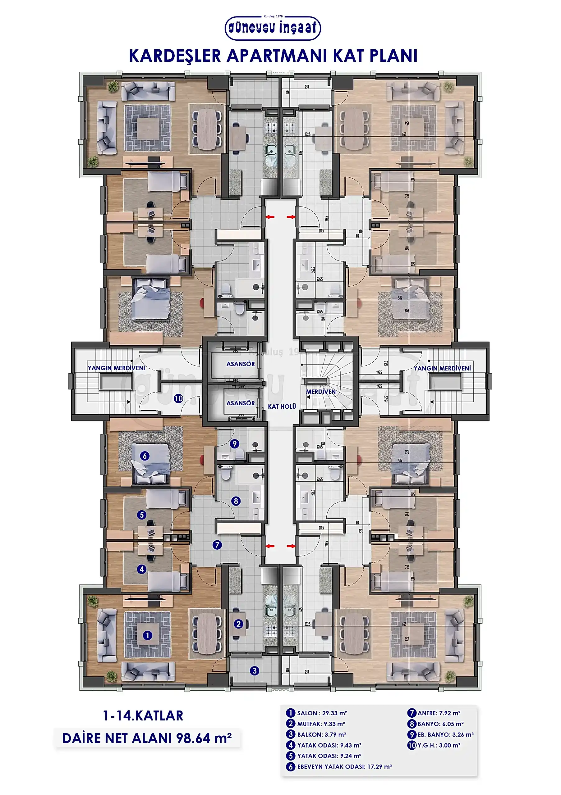KARDEŞLER APT NORMAL KAT PLANI